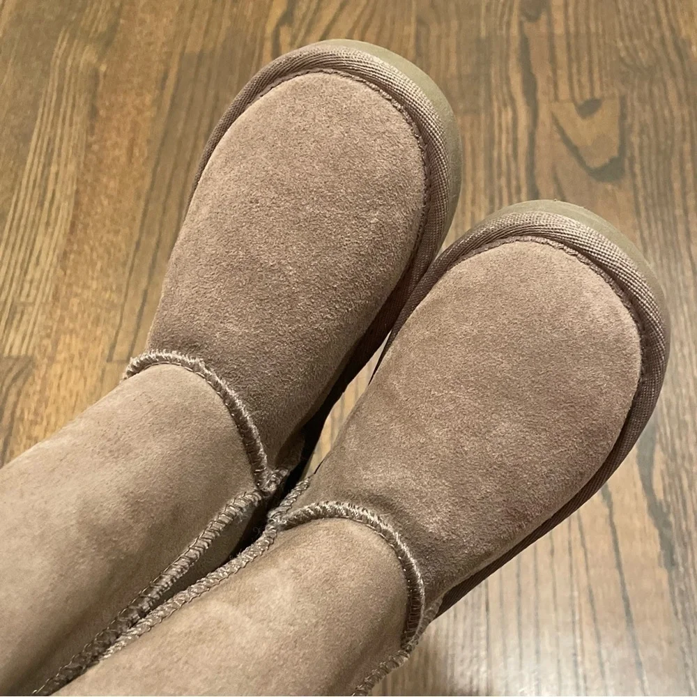 NEW UKALA SYDNEY HIGH FLEECE LINED SUEDE BOOTS Merino Wool lining